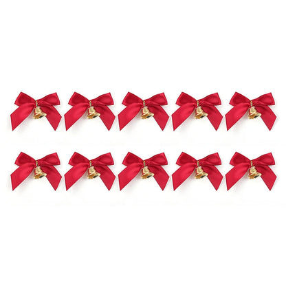 Christmas Bow Set | Elegant Bows with Bells for Festive Decor 0