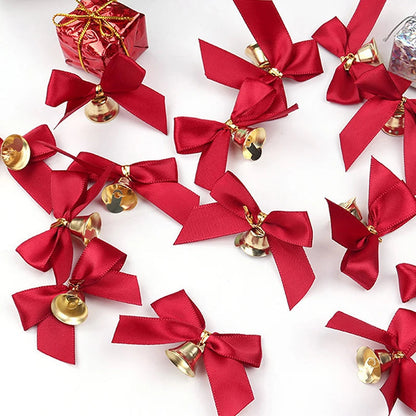 Christmas Bow Set | Elegant Bows with Bells for Festive Decor 2