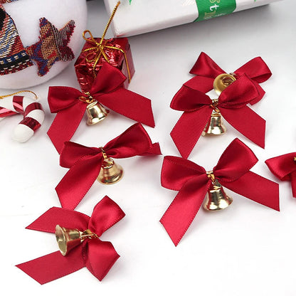 Christmas Bow Set | Elegant Bows with Bells for Festive Decor 3