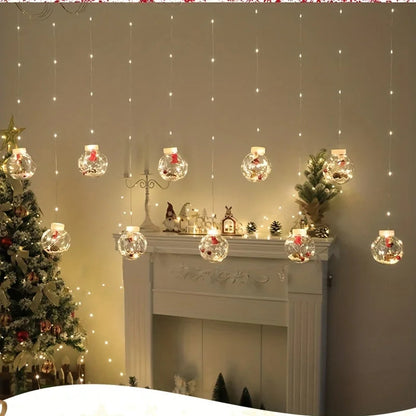 Christmas Curtain Light | Warm LED Lantern Design with USB Power 3