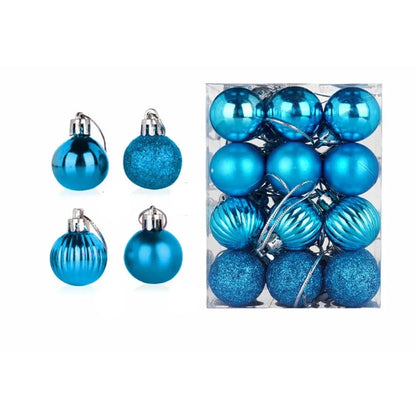 Christmas Ornaments Set | 24 Elegant Baubles in Gold, Red, and Pink 14
