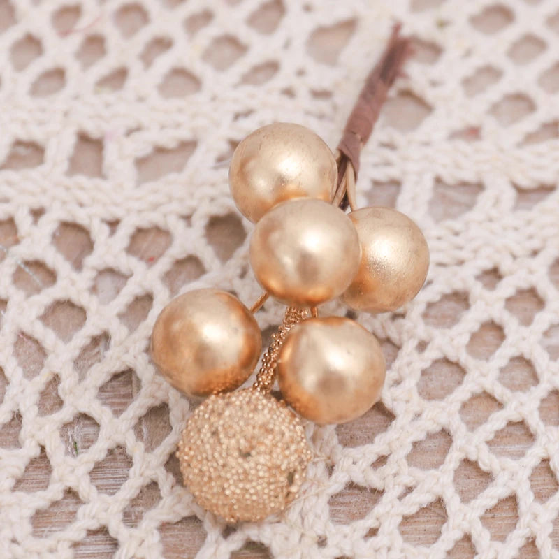 Christmas Tree Decoration Bouquet Set | 10 Golden Berry Accents 0