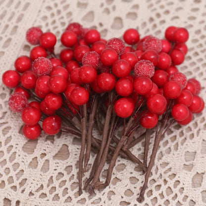 Christmas Tree Decoration Bouquet Set | 10 Golden Berry Accents 4