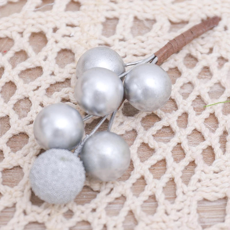 Christmas Tree Decoration Bouquet Set | 10 Golden Berry Accents 7