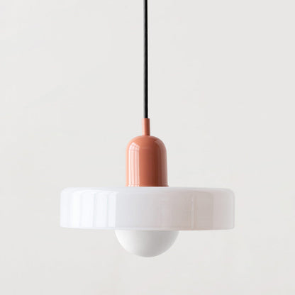 Colored Glass Pendant Lamp | Adjustable Height for Kitchen Island Lighting 10