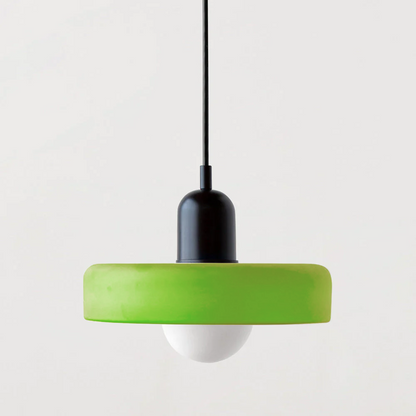 Colored Glass Pendant Lamp | Adjustable Height for Kitchen Island Lighting 11