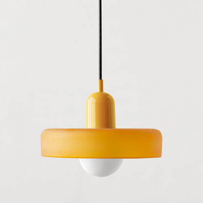 Colored Glass Pendant Lamp | Adjustable Height for Kitchen Island Lighting 12