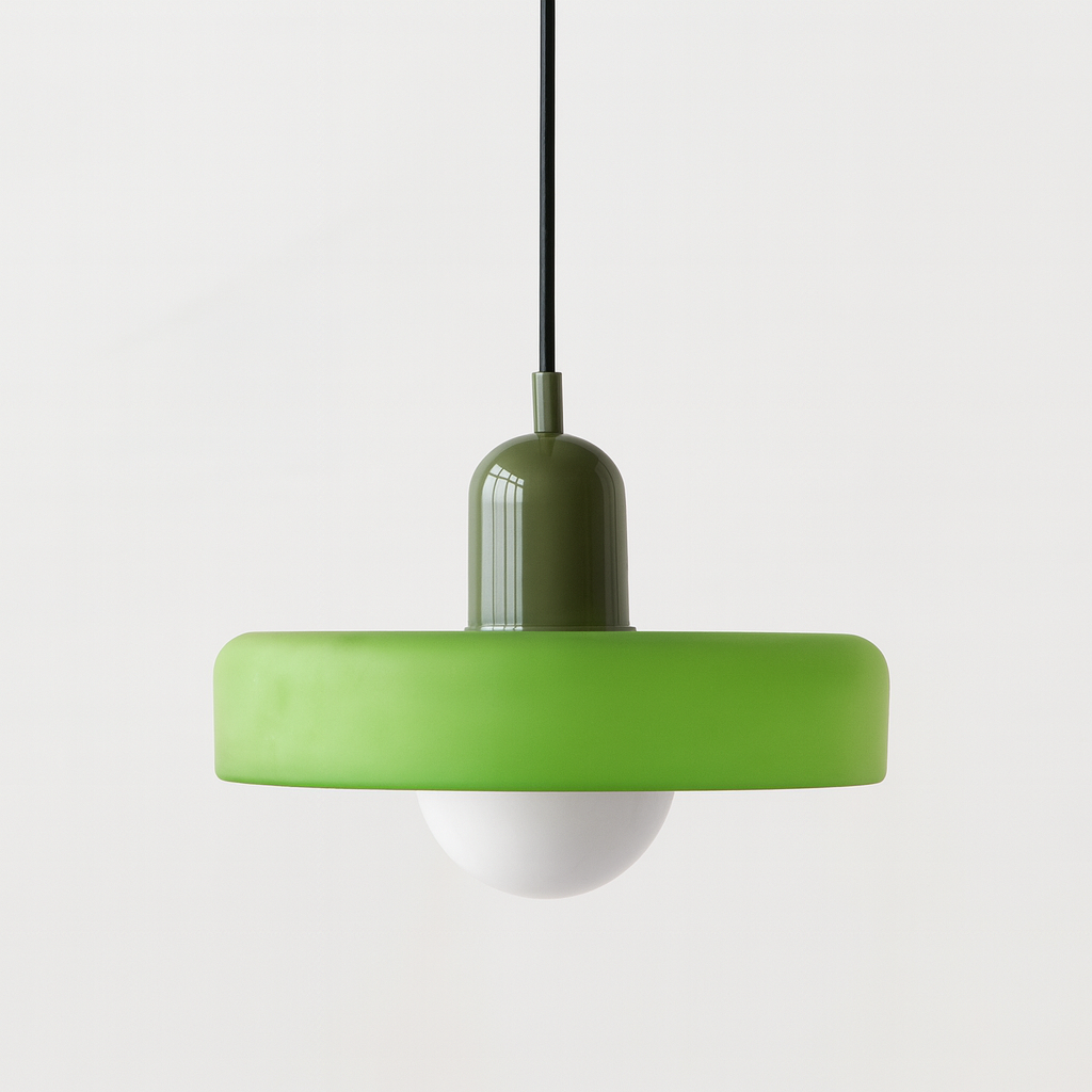 Colored Glass Pendant Lamp | Adjustable Height for Kitchen Island Lighting 13