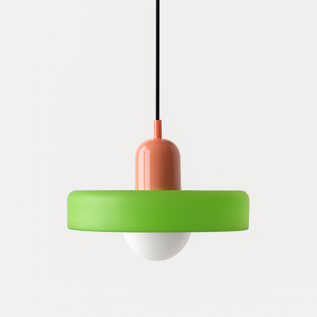 Colored Glass Pendant Lamp | Adjustable Height for Kitchen Island Lighting 21