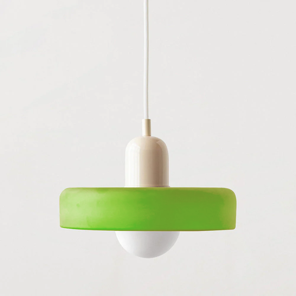Colored Glass Pendant Lamp | Adjustable Height for Kitchen Island Lighting 28