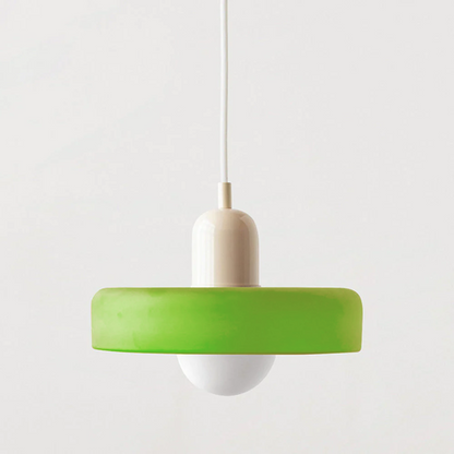 Colored Glass Pendant Lamp | Adjustable Height for Kitchen Island Lighting 28