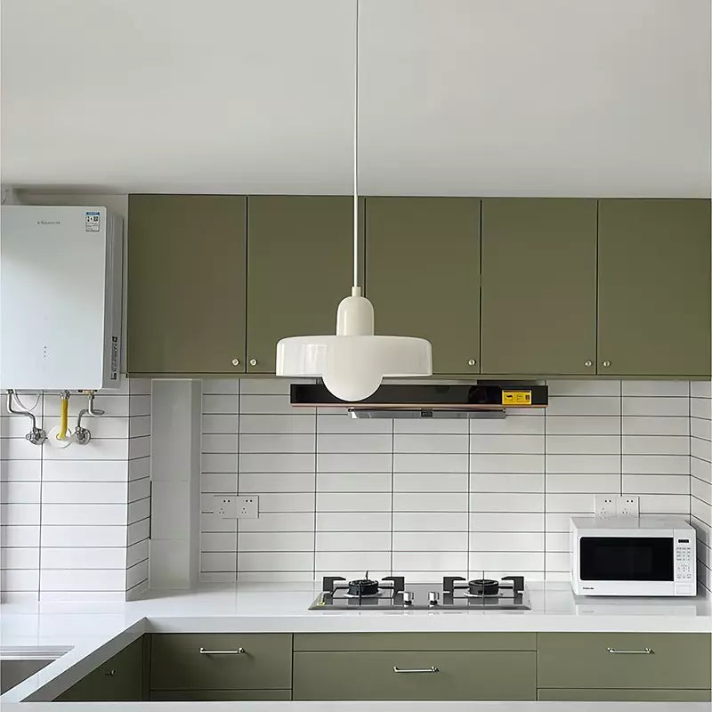 Colored Glass Pendant Lamp | Adjustable Height for Kitchen Island Lighting 3