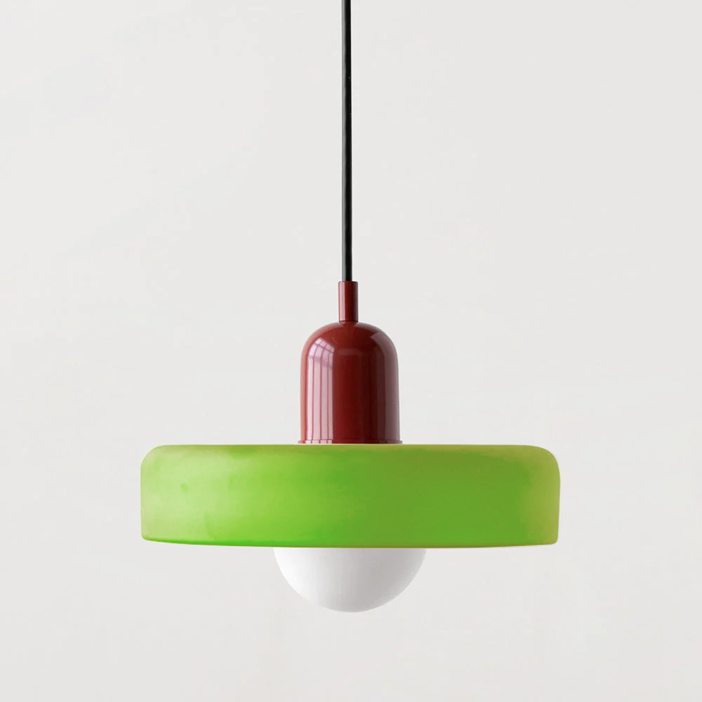 Colored Glass Pendant Lamp | Adjustable Height for Kitchen Island Lighting 9
