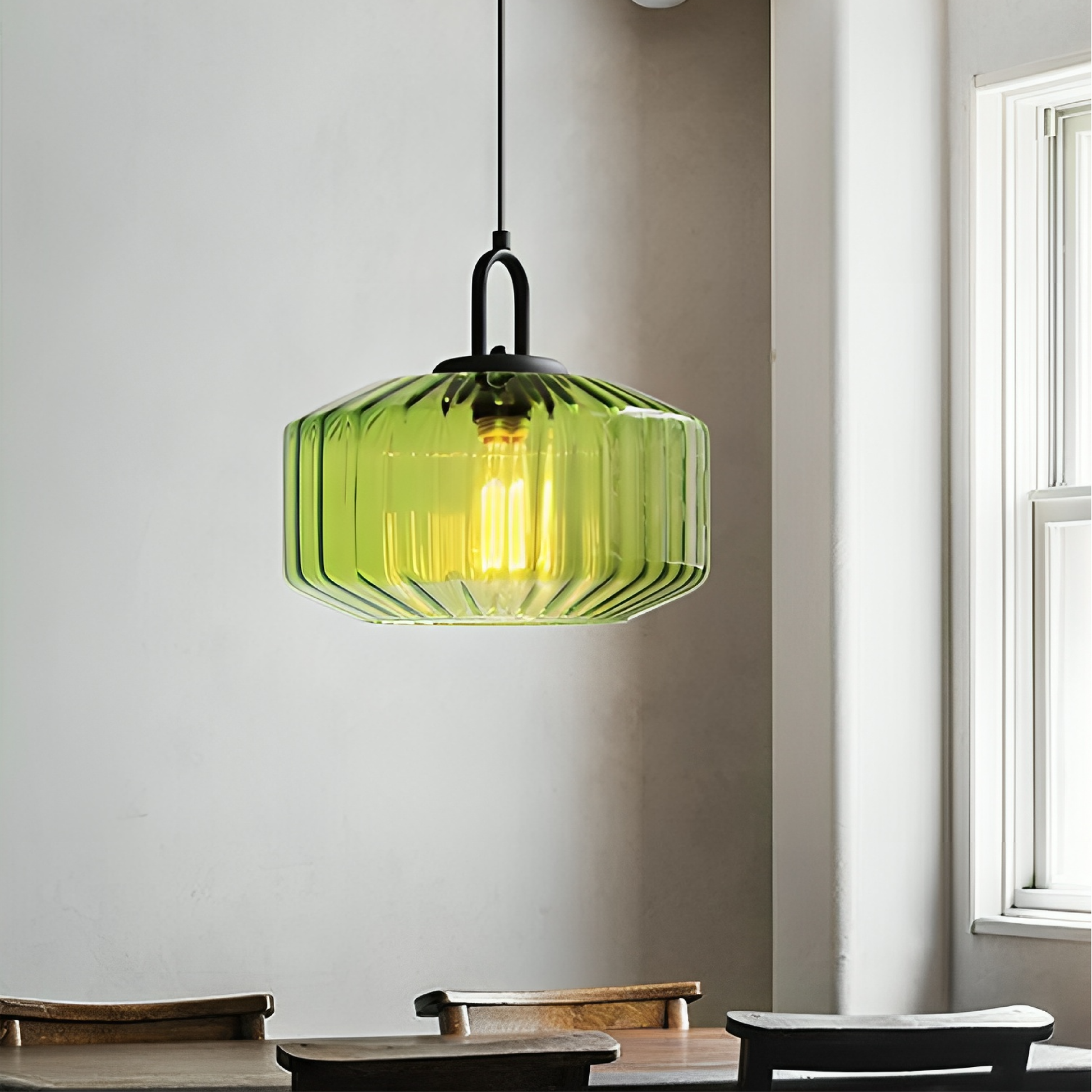 Colored Glass Pendant Lamp | Bauhaus-Inspired Pendant Lighting for Modern Kitchens 0