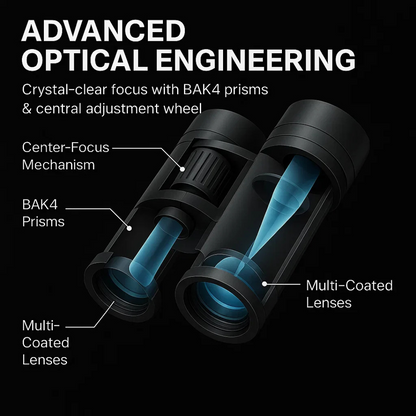 Compact Binoculars | 40x Zoom with Wide Field of View for Birdwatching and Travel 4
