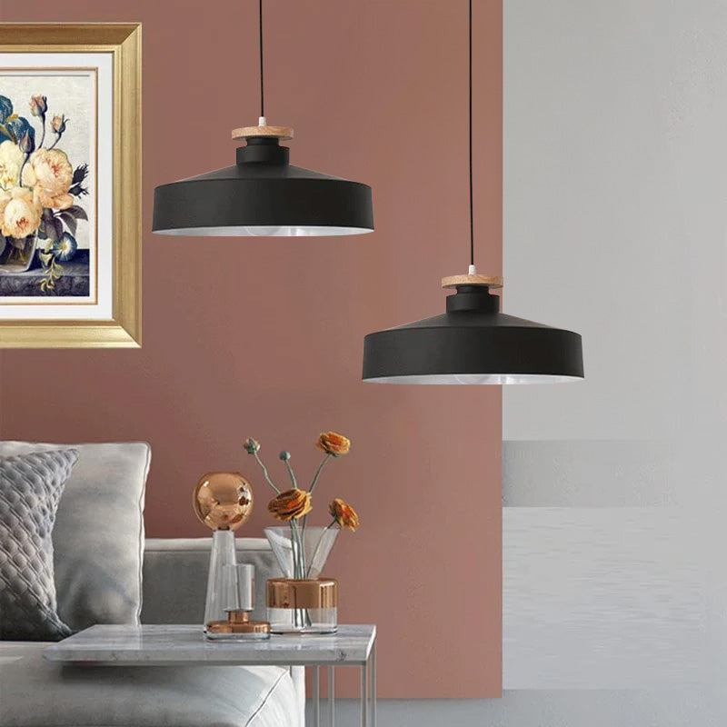 Contemporary Kitchen Pendant Lamp | Wood and Aluminum Design 0