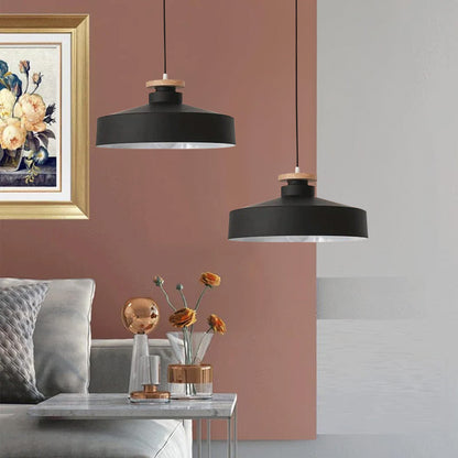 Contemporary Kitchen Pendant Lamp | Wood and Aluminum Design 0