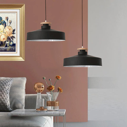 Contemporary Kitchen Pendant Lamp | Wood and Aluminum Design 0