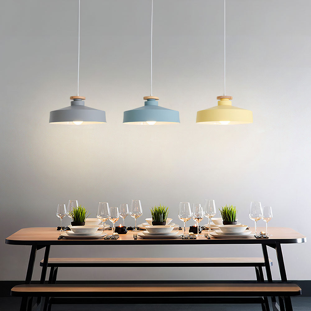 Contemporary Kitchen Pendant Lamp | Wood and Aluminum Design 9