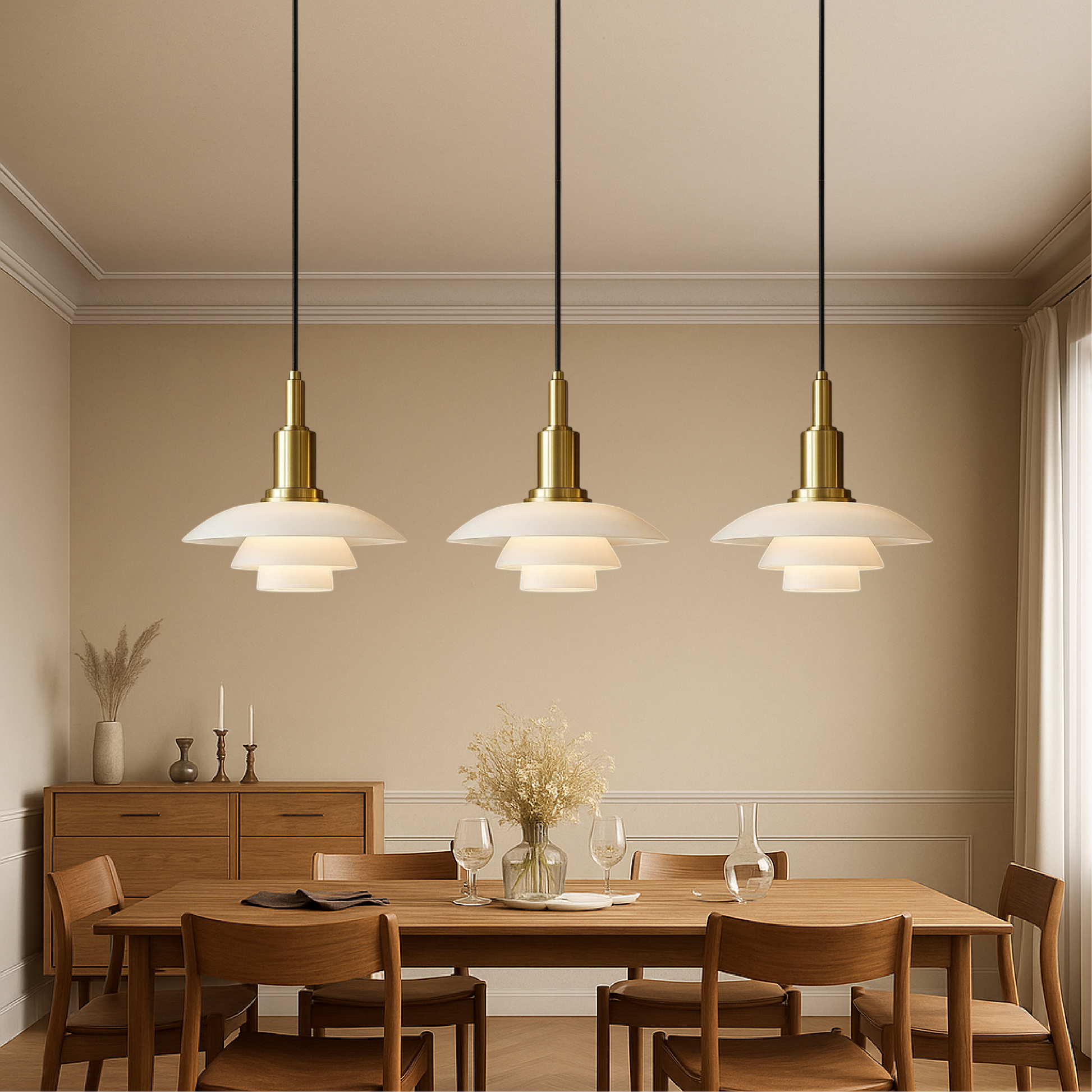 Contemporary Pendant Lamp | Adjustable Multi-Head Design for Dining 1