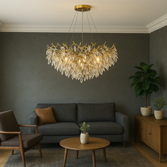 Crystal Chandelier | Modern Design with Adjustable Height for Dining Room 0