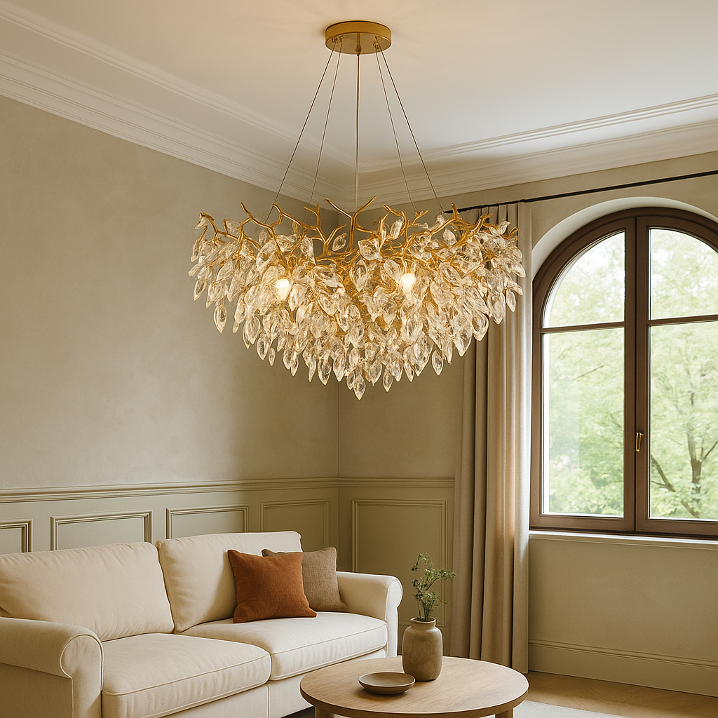 Crystal Chandelier | Modern Design with Adjustable Height for Dining Room 1