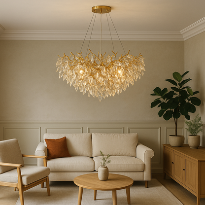 Crystal Chandelier | Modern Design with Adjustable Height for Dining Room 2
