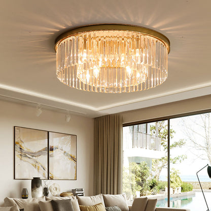 Crystal Flush Ceiling Light | Elegant Design for Living Spaces 2