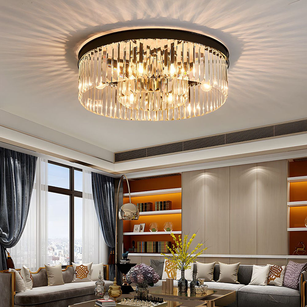 Crystal Flush Ceiling Light | Elegant Design for Living Spaces 3