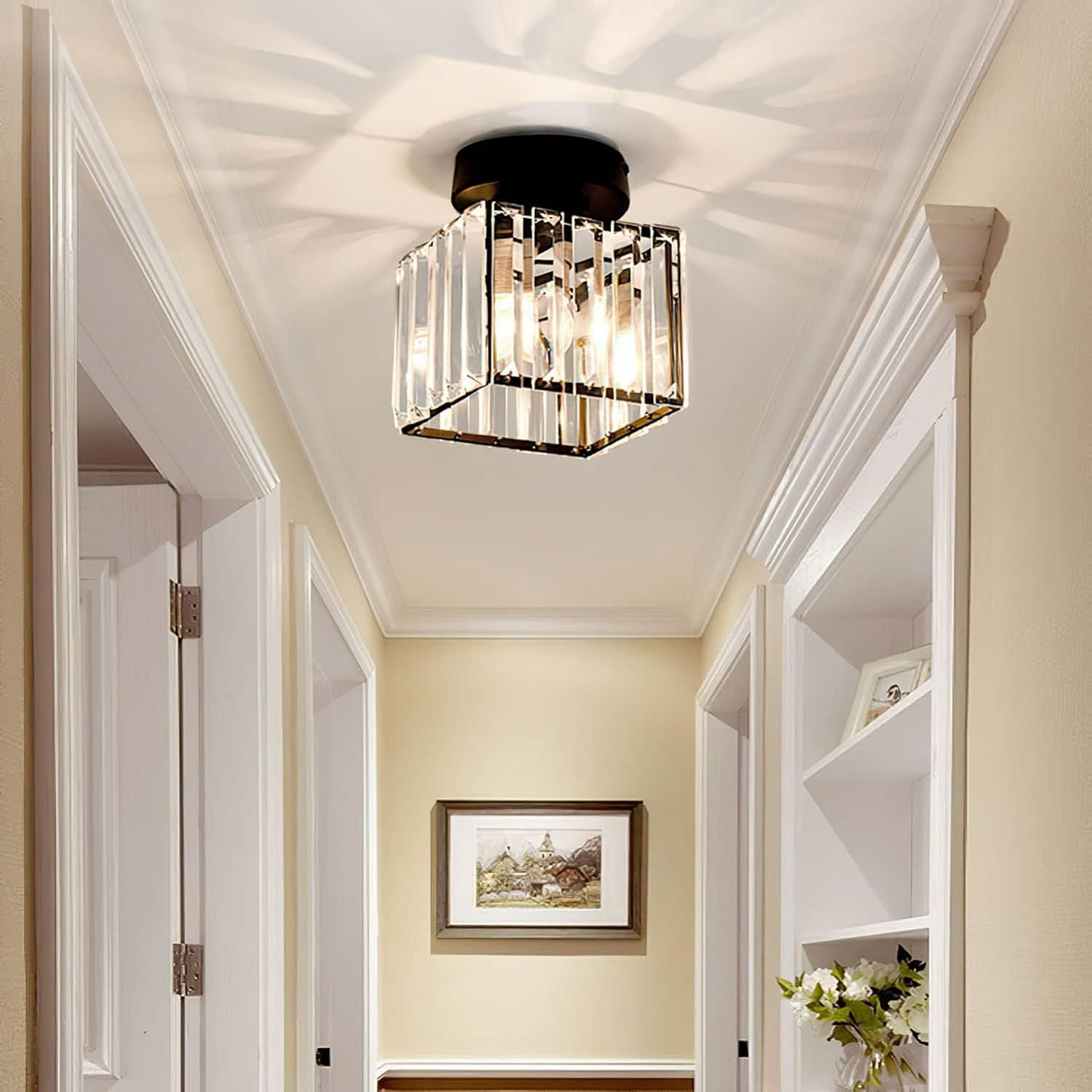 Crystal Glass Ceiling Light | Elegant Design for Compact Spaces 2