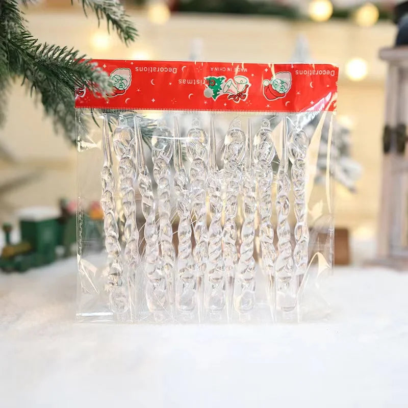 Crystal Icicle Ornaments | Sparkling Winter Decor for Parties 0