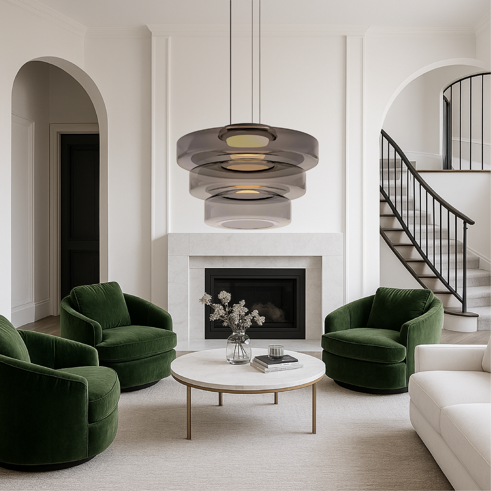 Danish Glass Pendant Lamp | Minimalist Bauhaus Design for Modern Spaces 1