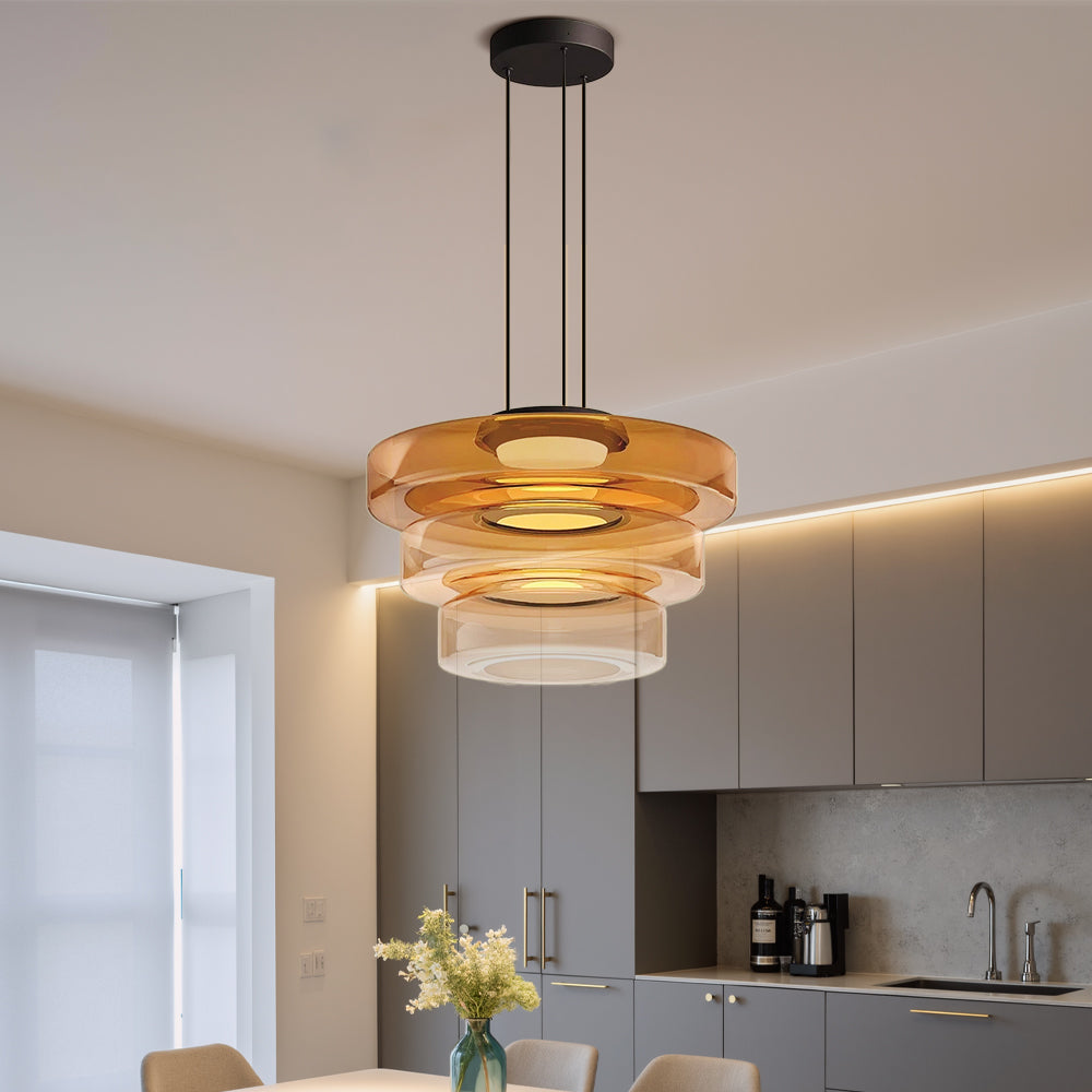 Danish Glass Pendant Lamp | Minimalist Bauhaus Design for Modern Spaces 2