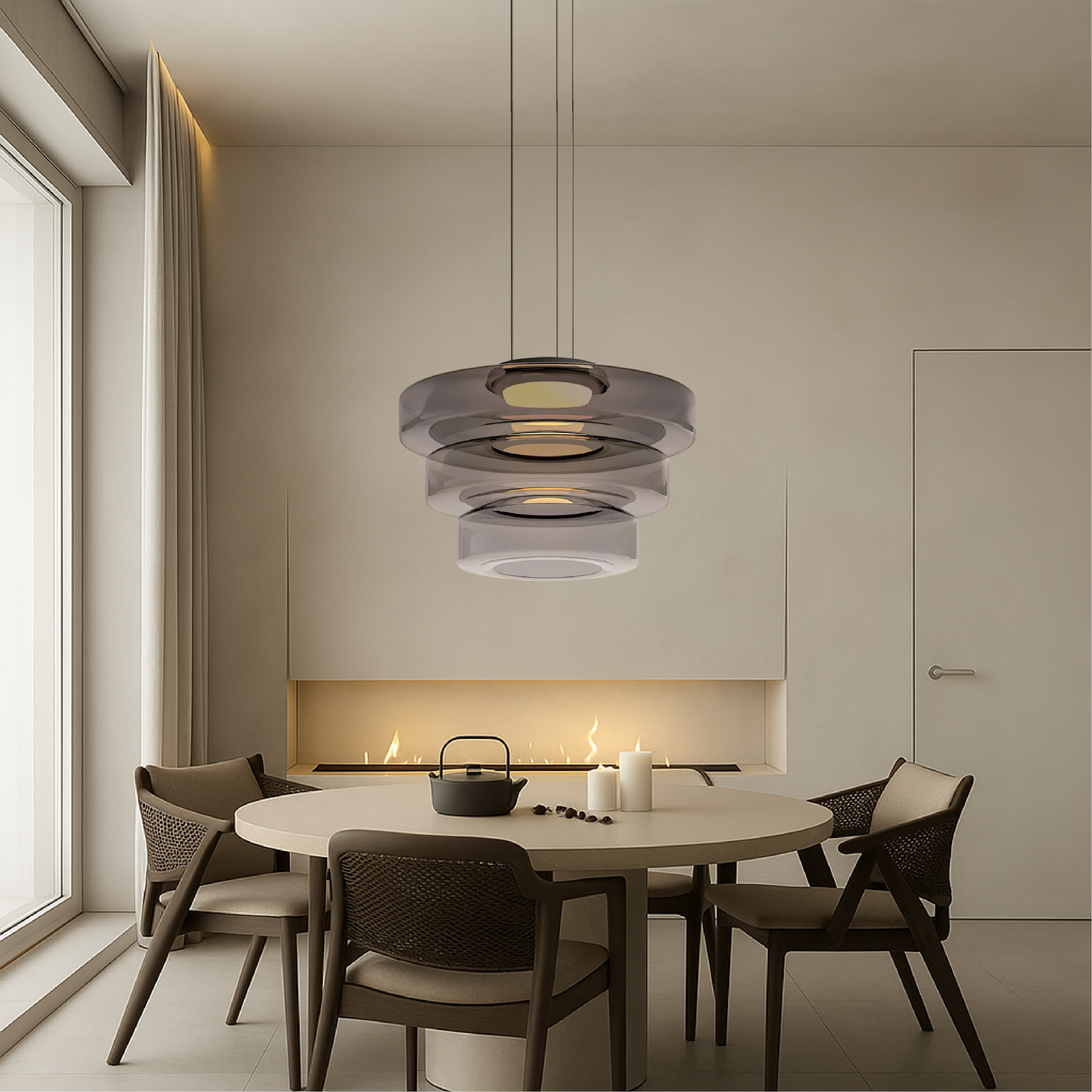 Danish Glass Pendant Lamp | Minimalist Bauhaus Design for Modern Spaces 3