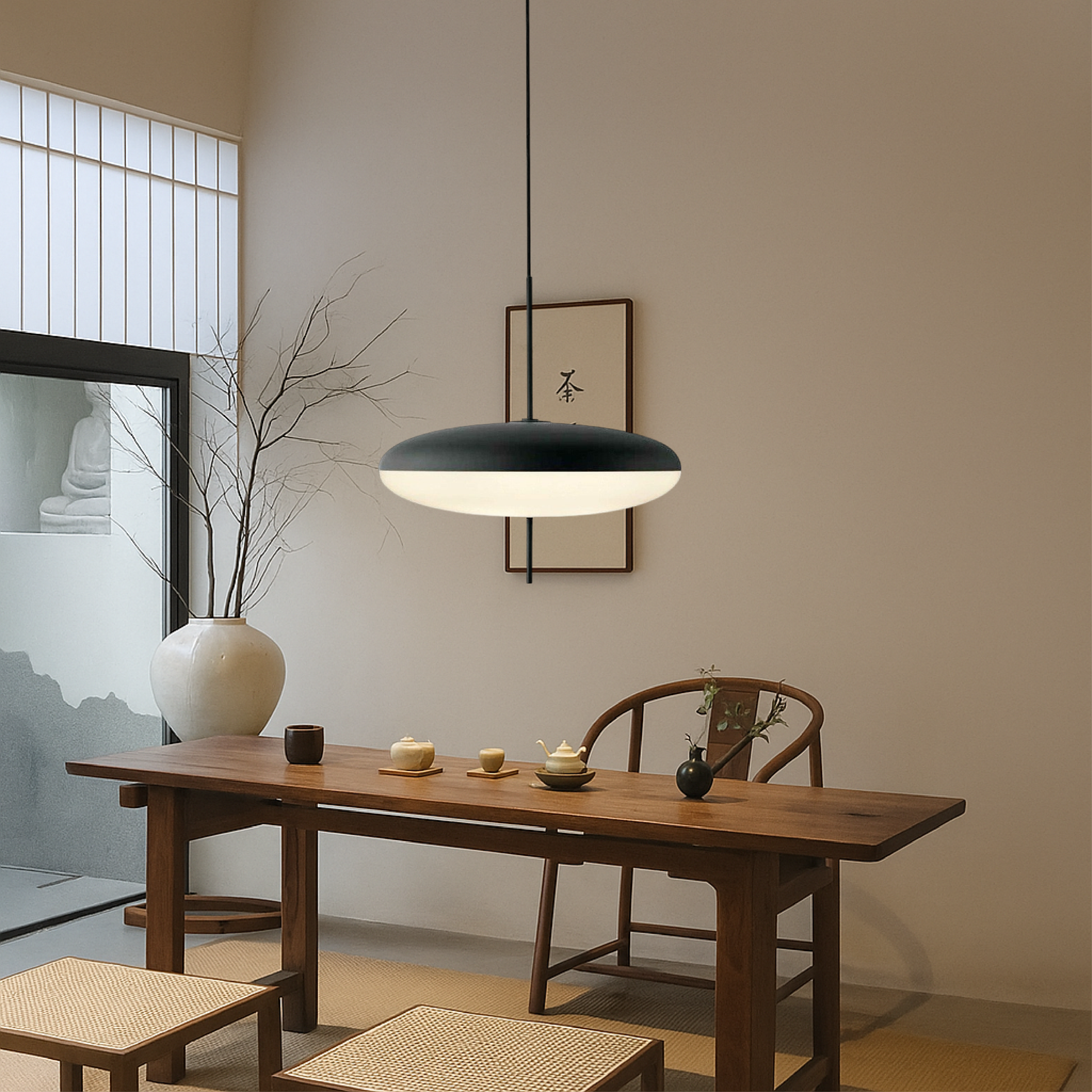 Danish Pendant Light | Bauhaus-Inspired Design with LED Warm Glow 2