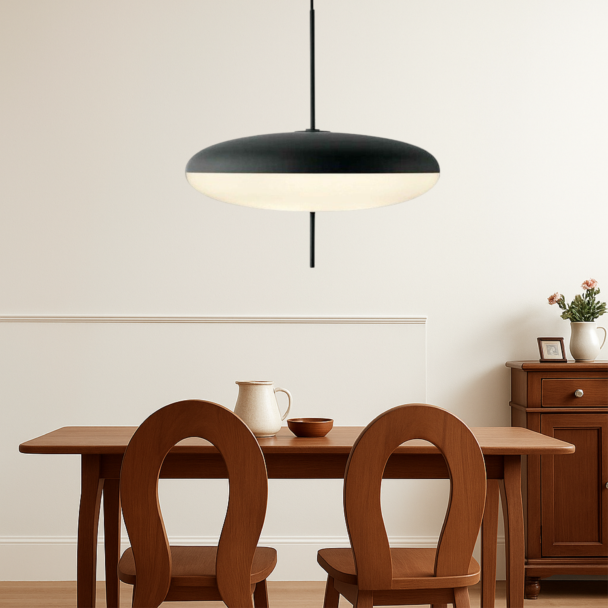 Danish Pendant Light | Bauhaus-Inspired Design with LED Warm Glow 5
