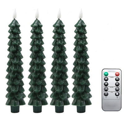 Decorative LED Christmas Tree Candles | Flameless with Timer 0
