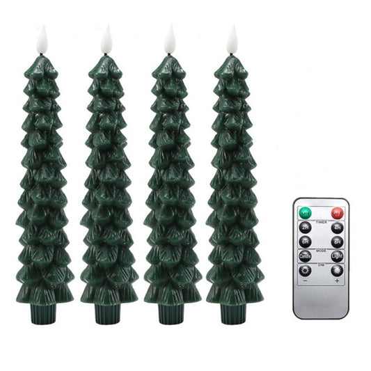Decorative LED Christmas Tree Candles | Flameless with Timer 0