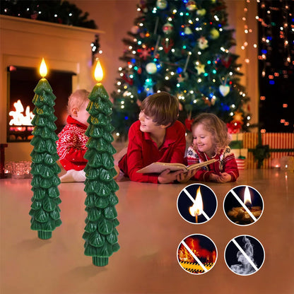 Decorative LED Christmas Tree Candles | Flameless with Timer 2