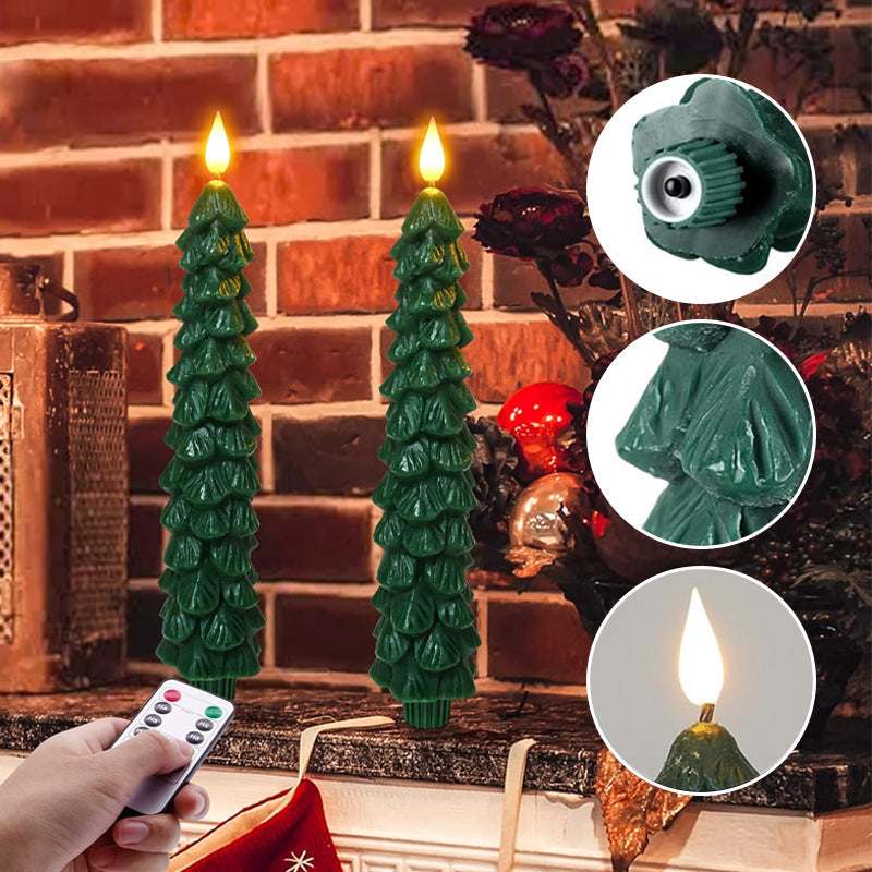 Decorative LED Christmas Tree Candles | Flameless with Timer 3