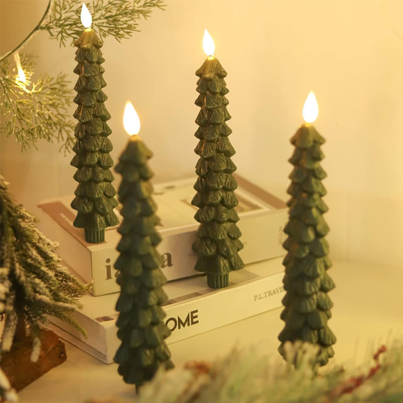 Decorative LED Christmas Tree Candles | Flameless with Timer 6