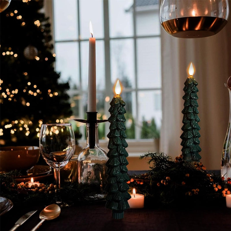 Decorative LED Christmas Tree Candles | Flameless with Timer 7