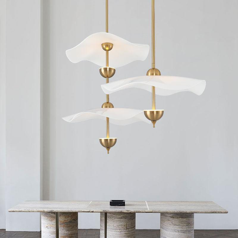 Double Biscuit Pendant Light | Modern Metal & Acrylic Hanging Lights with Adjustable LED 4