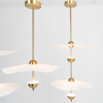Double Biscuit Pendant Light | Modern Metal & Acrylic Hanging Lights with Adjustable LED 9