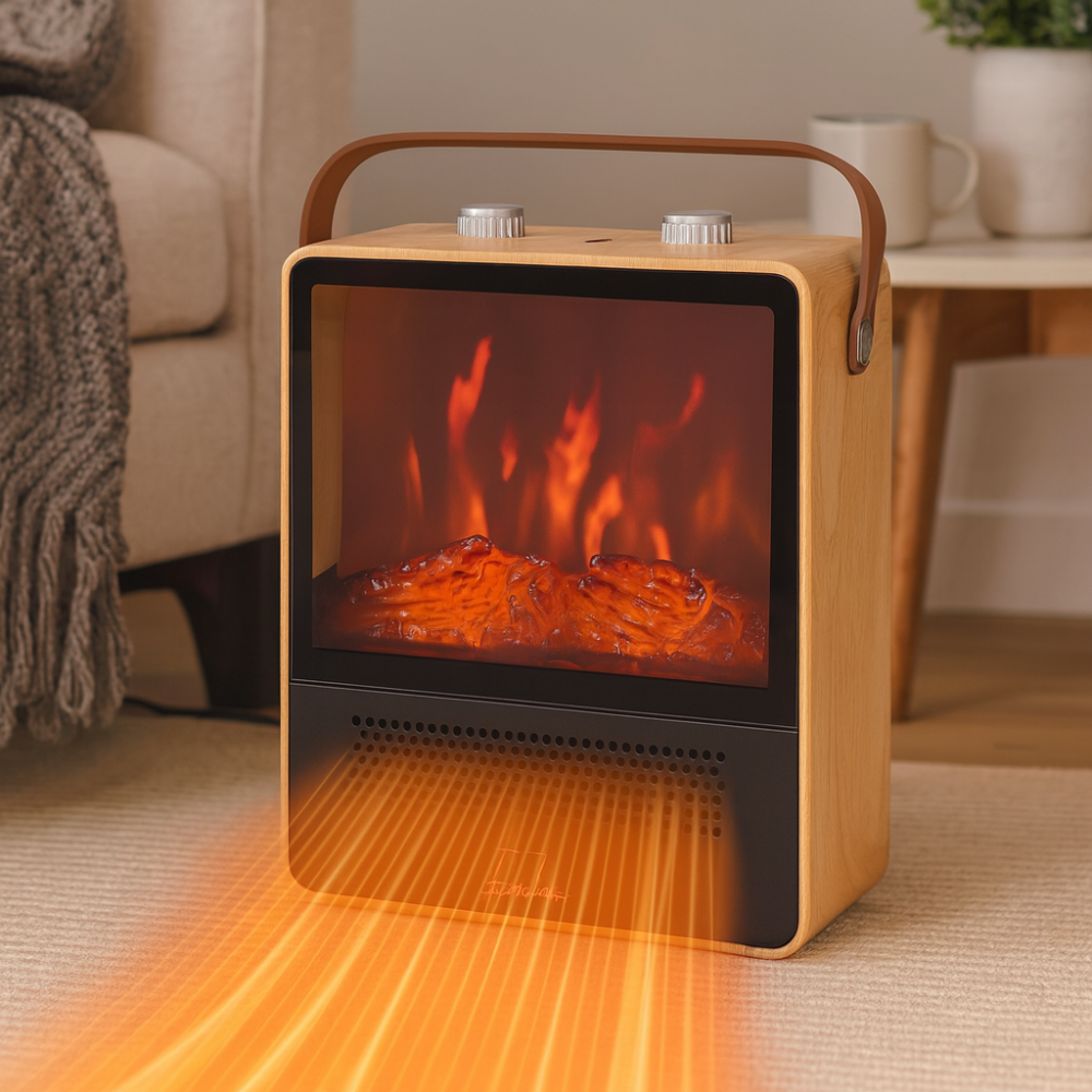 Electric Fireplace Insert | Realistic 3D Flame Effect with 4 Heating Modes 0