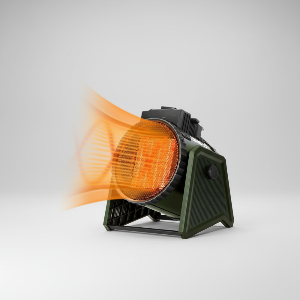 Electric Space Heater | Adjustable Thermostat with Portable Design 0