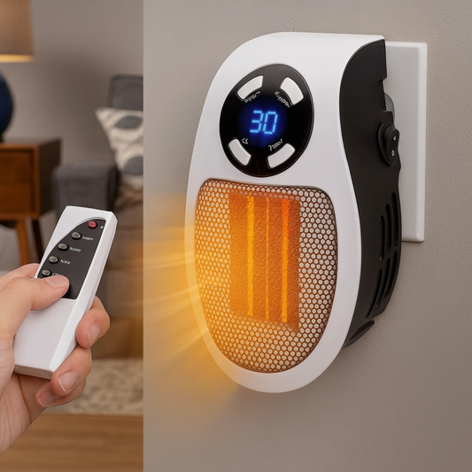 Electric Space Heater | Energy-Efficient Mini Wall Heater with Remote Control 0