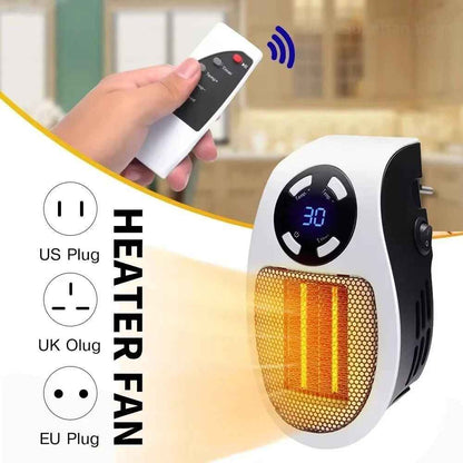 Electric Space Heater | Energy-Efficient Mini Wall Heater with Remote Control 3