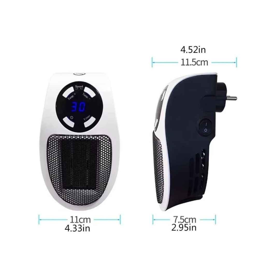 Electric Space Heater | Energy-Efficient Mini Wall Heater with Remote Control 4