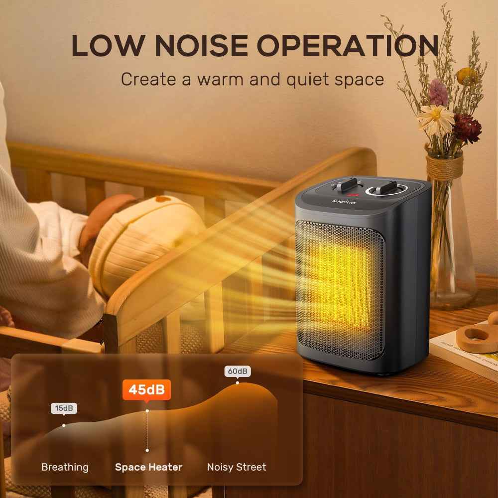 Electric Space Heater | Energy Efficient Portable Ceramic Design for Quick Warmth 5